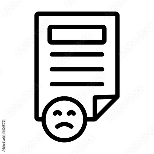 Public Complaint Vector Line Icon Design