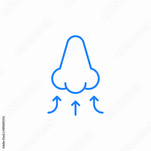 nose breathing icon sign vector