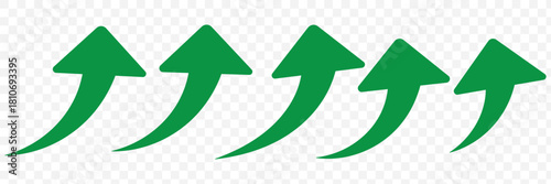 green curved graph with arrow png file type