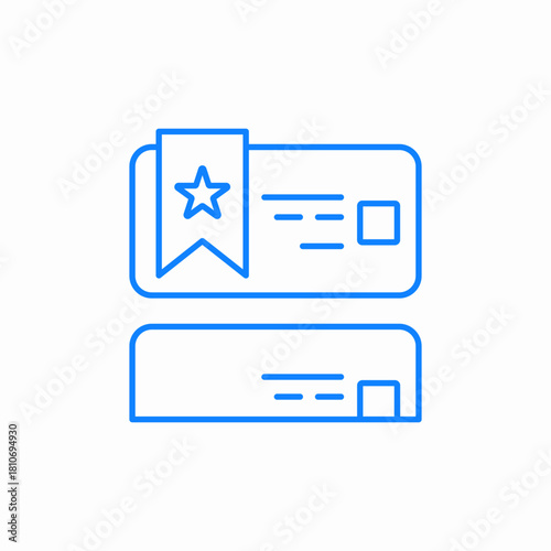 starred bookmark icon sign vector