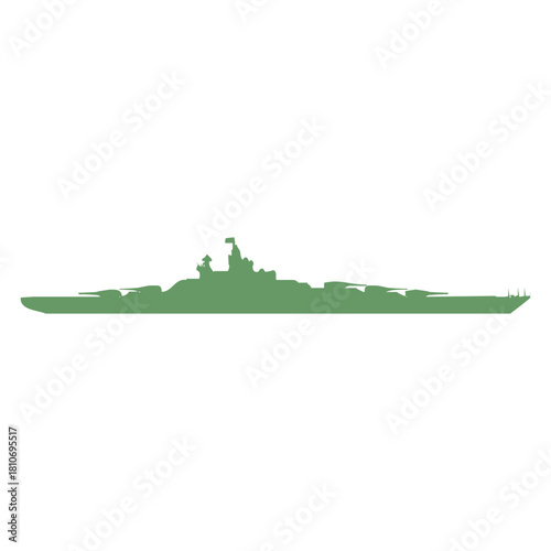 Silhouette of a Battleship