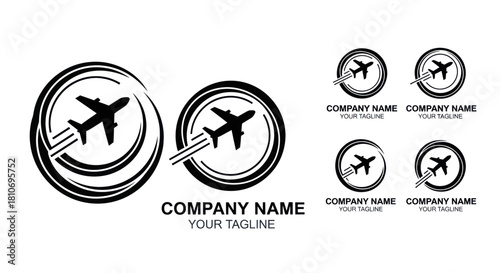 Airplane Logo Design Collection for Travel and Transportation Businesses.