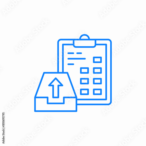 task upload icon sign vector