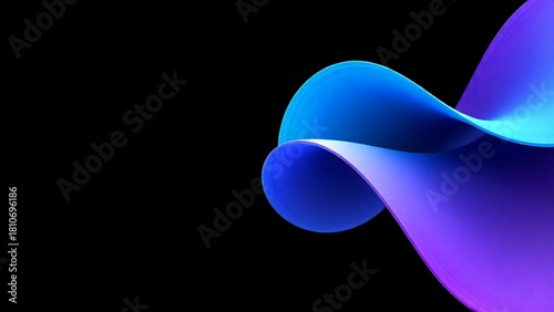 Vibrant blue and purple swirl design element for creative marketing campaigns and branding
