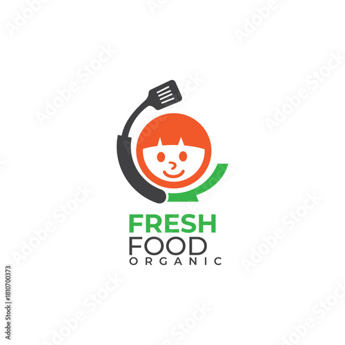 Fresh and healthy nutritious food logo vector template for restaurant and company logos