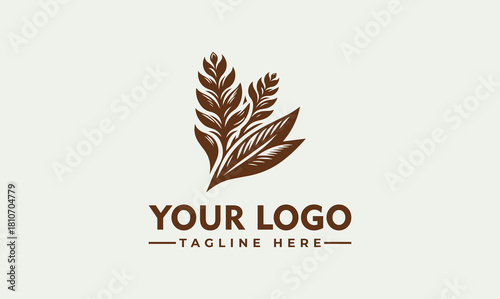 Vintage wheat ear agricultural logo design vector. logo. illustration