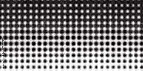 Dotted halftone gradient texture. Vanishing polka dot background. Repeating dots gradation pattern background. Black fading comic pop art overlay backdrop. Raster effect wallpaper. Vector halftone