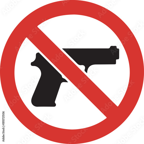 No weapon allowed, prohibited, sign