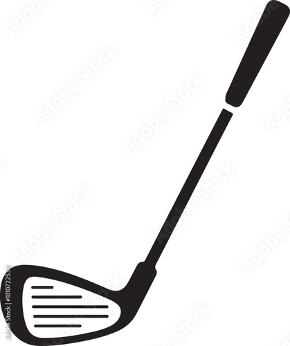 Pair of iron or wedge golf club flat vector icon for sports apps and websites