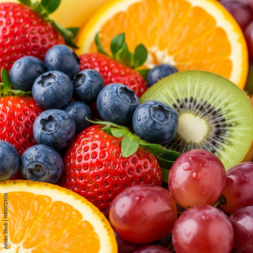 Obraz premium fresh fruits close-up