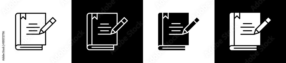 © benerbaner - History icon set in line and glyph style on black and white background © benerbaner - History icon set in line and glyph style on black and white background