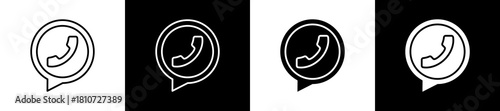Sos icon set in line and glyph style on black and white background