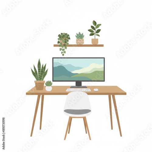Minimalist Home Office and Productive Workspace