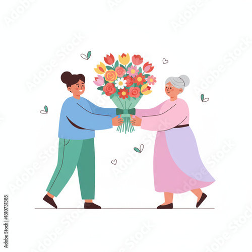 Gifting Flowers and Care for Elderly