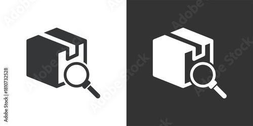 Package Tracking icon. Solid glyph series icon