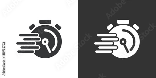 Express Speed icon. Solid glyph series icon