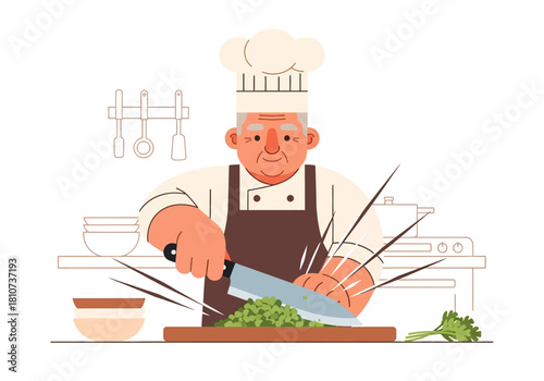 Chef Preparing Food A Culinary Master at Work