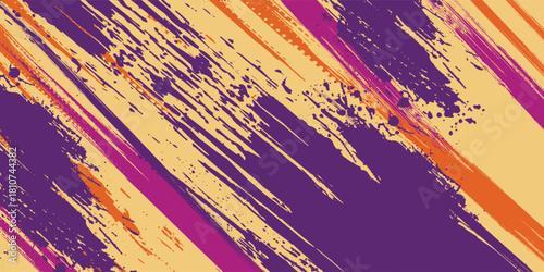 Black and yellow abstract background with splatter brushstroke