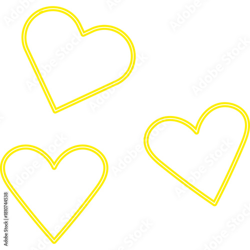 Neon Hearts Illustration