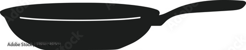 Black silhouette of a kitchen ladle with a round bowl and a long handle