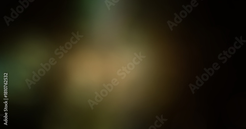 Abstract blurred background with soft light gradient in earthy tones, dark green, brown, and black colors for artistic overlays or subtle texture