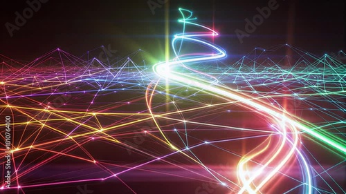 abstract background with glowing lights