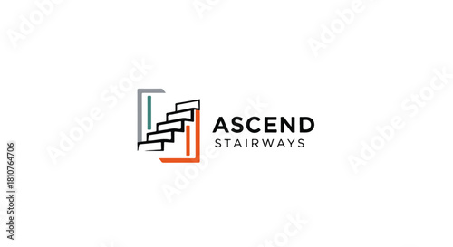 Step Stairs Up Logo Vector – Symbol of Growth, Progress, Success, and Corporate Development