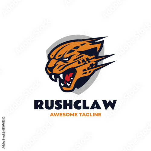 Mascot Tiger Head Logo Design