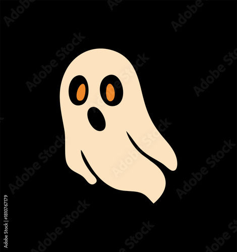 Halloween ghost character collection with flat design. Ghost Flat Design