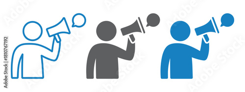 Marketing consulting icon set with multiple styles, vector illustration featuring business strategy, digital marketing, analytics, and consulting symbols