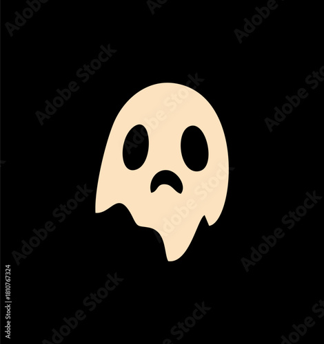 Halloween ghost character collection with flat design. Ghost Flat Design