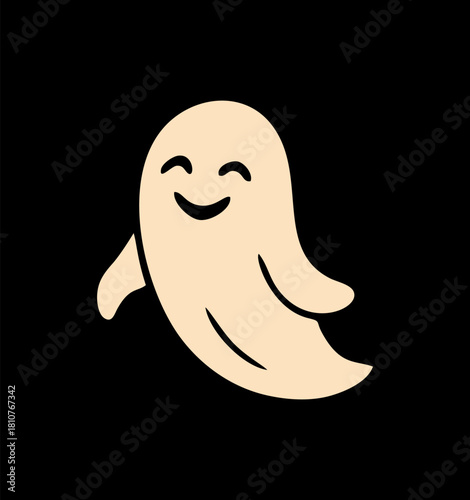 Halloween ghost character collection with flat design. Ghost Flat Design