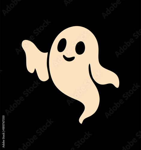 Halloween ghost character collection with flat design. Ghost Flat Design