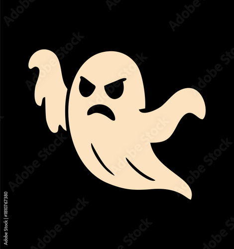 Halloween ghost character collection with flat design. Ghost Flat Design