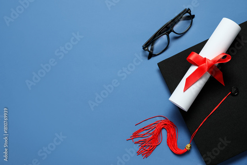 Graduation hat, glasses and...