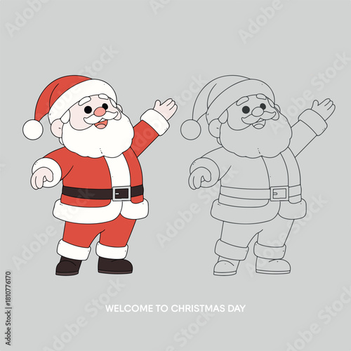 Santa Claus Christmas Character Outline
Coloring