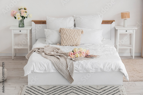 Interior of stylish bedroom...