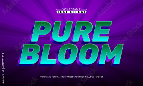 pure bloom editable sweet candy text effect in pastel colors