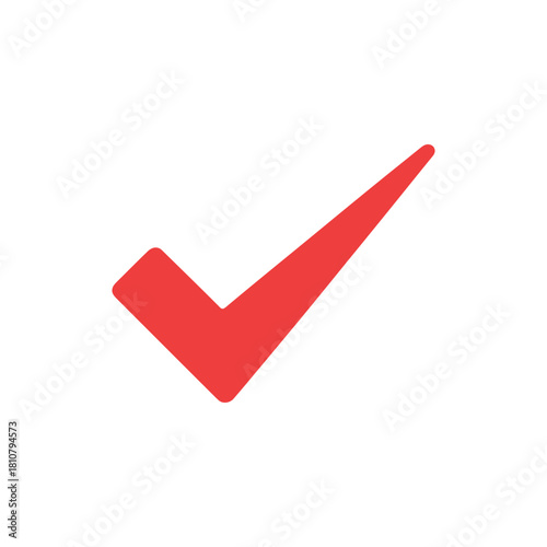 Free Download Red Check Mark on White Background Signifies Completion or Verification Symbol - GFXLoad