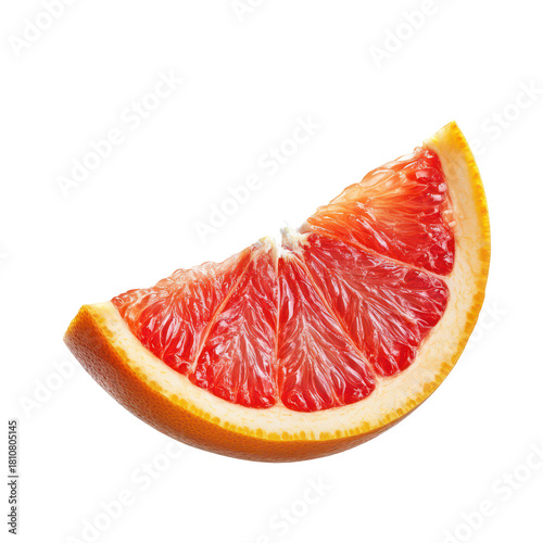 A slice of blood orange isolated on transparent background