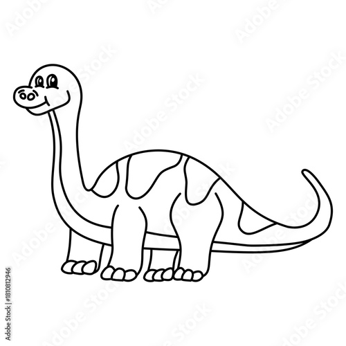 brontosaurus dinosaur animal outline style