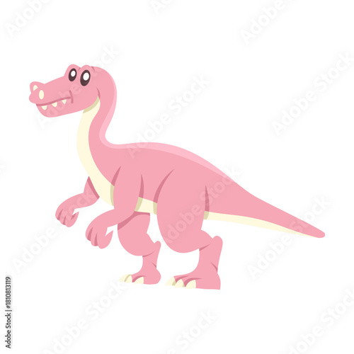 raptor dinosaur animal flat style