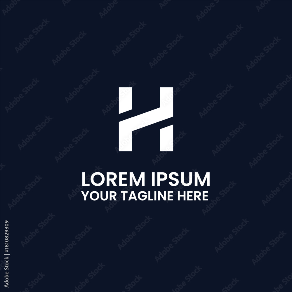 Fototapeta premium Creative letter H creative logo design 