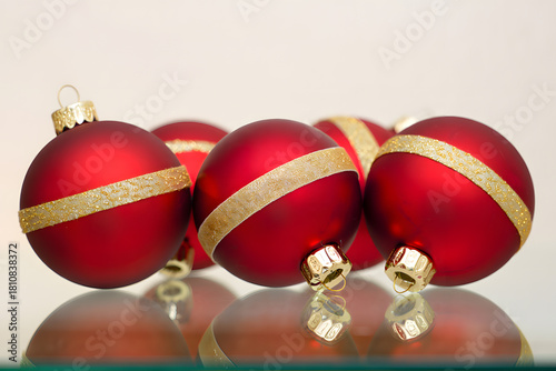 red christmas baubles