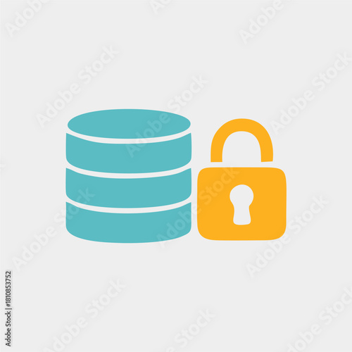 Cyber Security Icons Flat Illustration Set