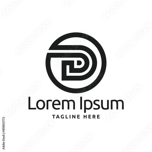 Modern elegant creative letter d logo icon