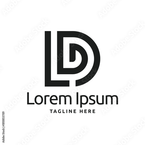 Business elegant letter D logo icon design