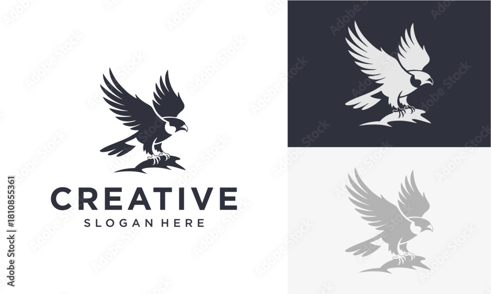 Fototapeta premium Peregrine falcon vector logo