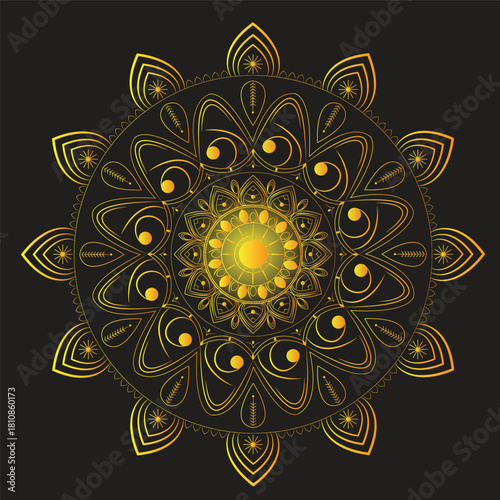 Intricate lines and perfect symmetry—this mandala vector brings calm, balance, and artistic depth to any design project