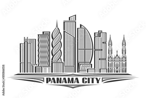 Vector illustration of Panama City